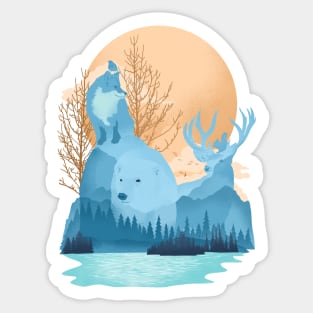 Winter Wildlife Sticker